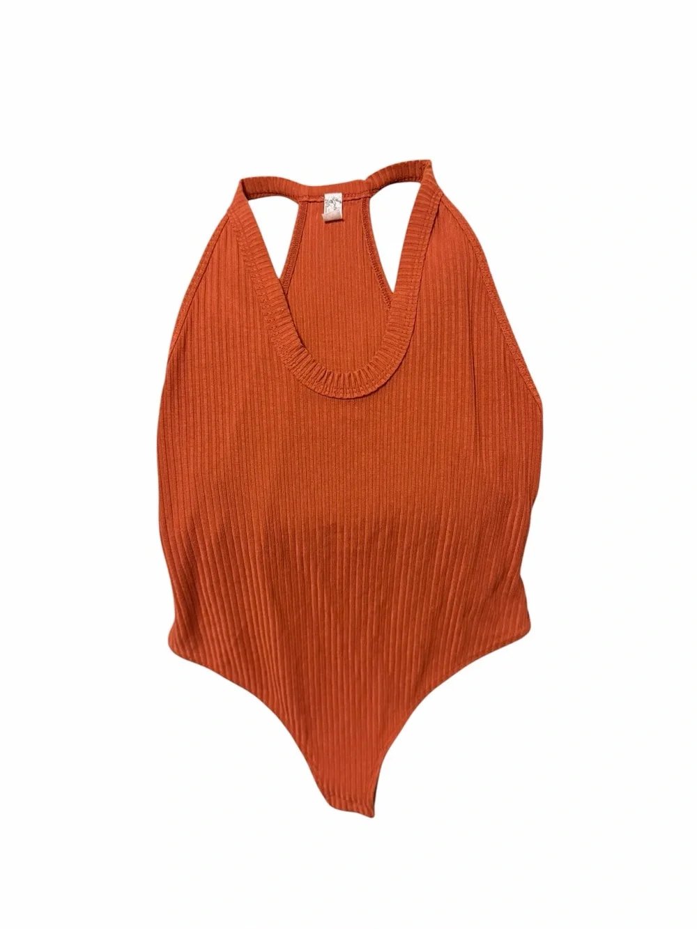 Free People Intimately‎ Speed Dial Ribbed Bodysuit Rust Orange XS